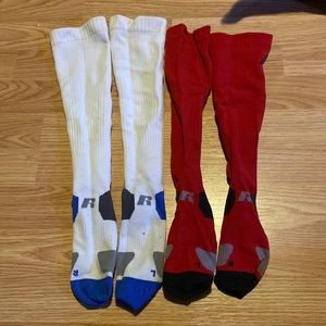 Youth Soccer socks for over shin guards.